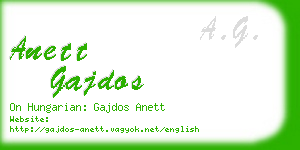 anett gajdos business card